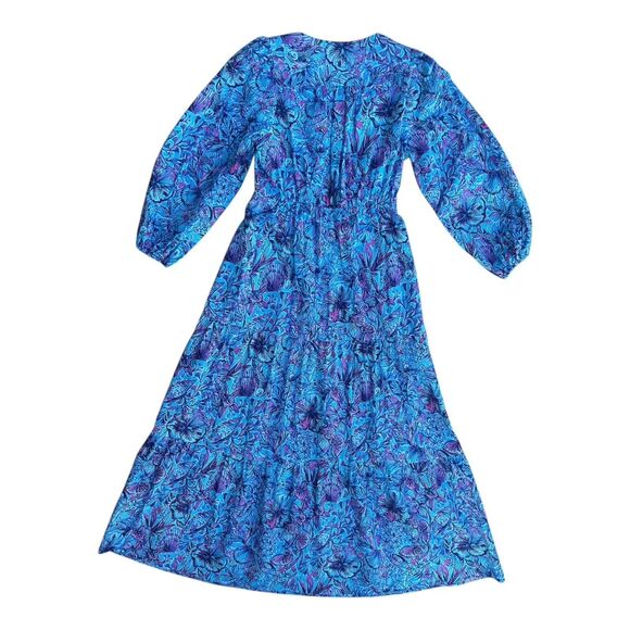 Lilly Pulitzer Beacon Maxi Dress Shells N Bells Print Size 4 Linen Blend NWT - Picture 4 of 8